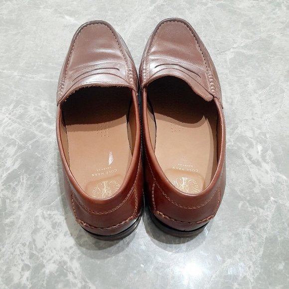 COPY - COLE HAAN Grand OS Men's Pinch Hand Sewn Brown Leather Penny Loafers Siz… - Picture 5 of 8